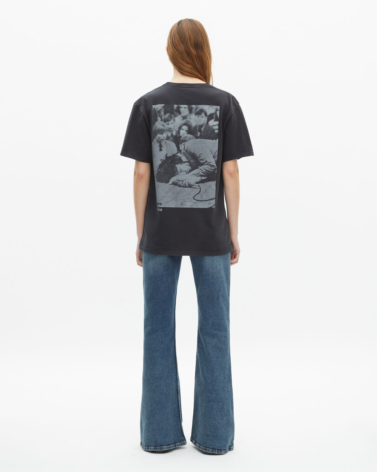 The Kooples MIXED BLACK WASHED the doors x the kooples black t-shirt