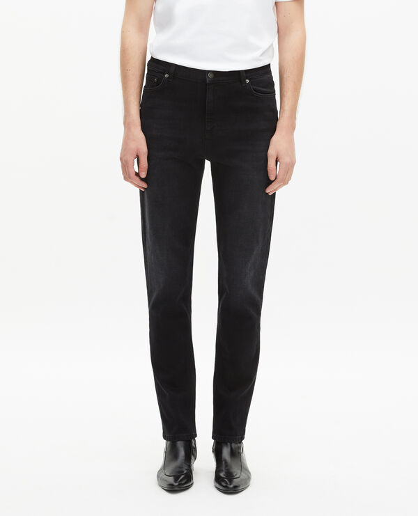 The Kooples MEN BLACK WASHED black slim jeans