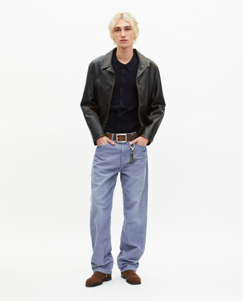 The Kooples MEN BLUE blue corduroy straight-leg jeans