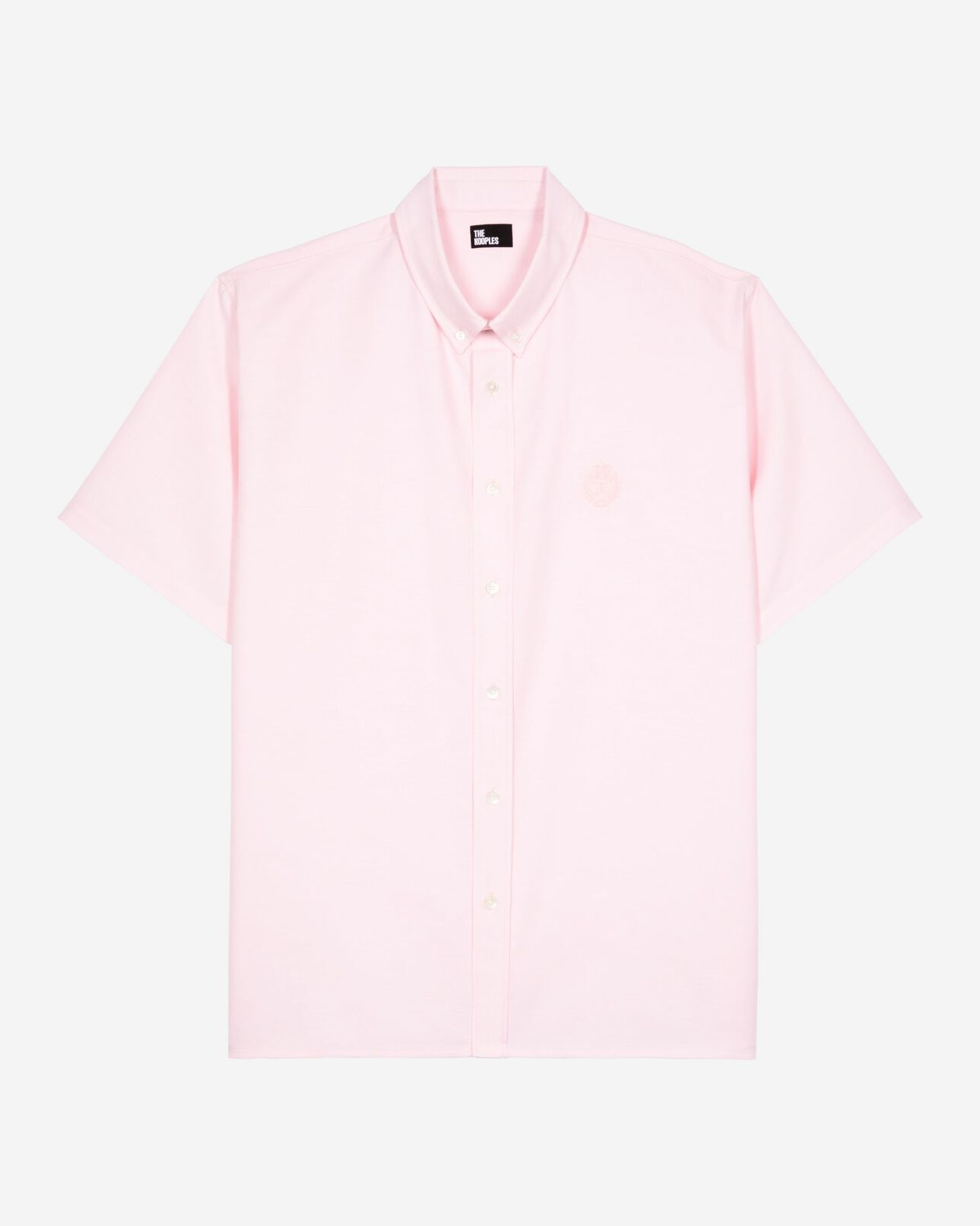 The Kooples MEN PALE PINK short-sleeved pink shirt