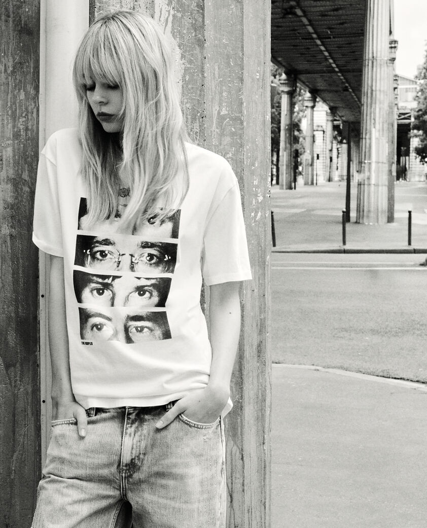 The Kooples UNISEX ECRU gemischtes t-shirt the doors x the kooples ecru
