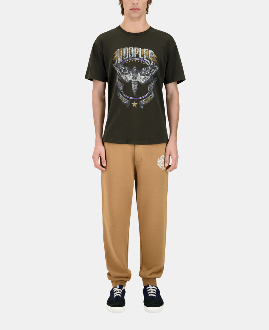 The Kooples HOMME DARK GREEN t-shirt avec sérigraphie vert