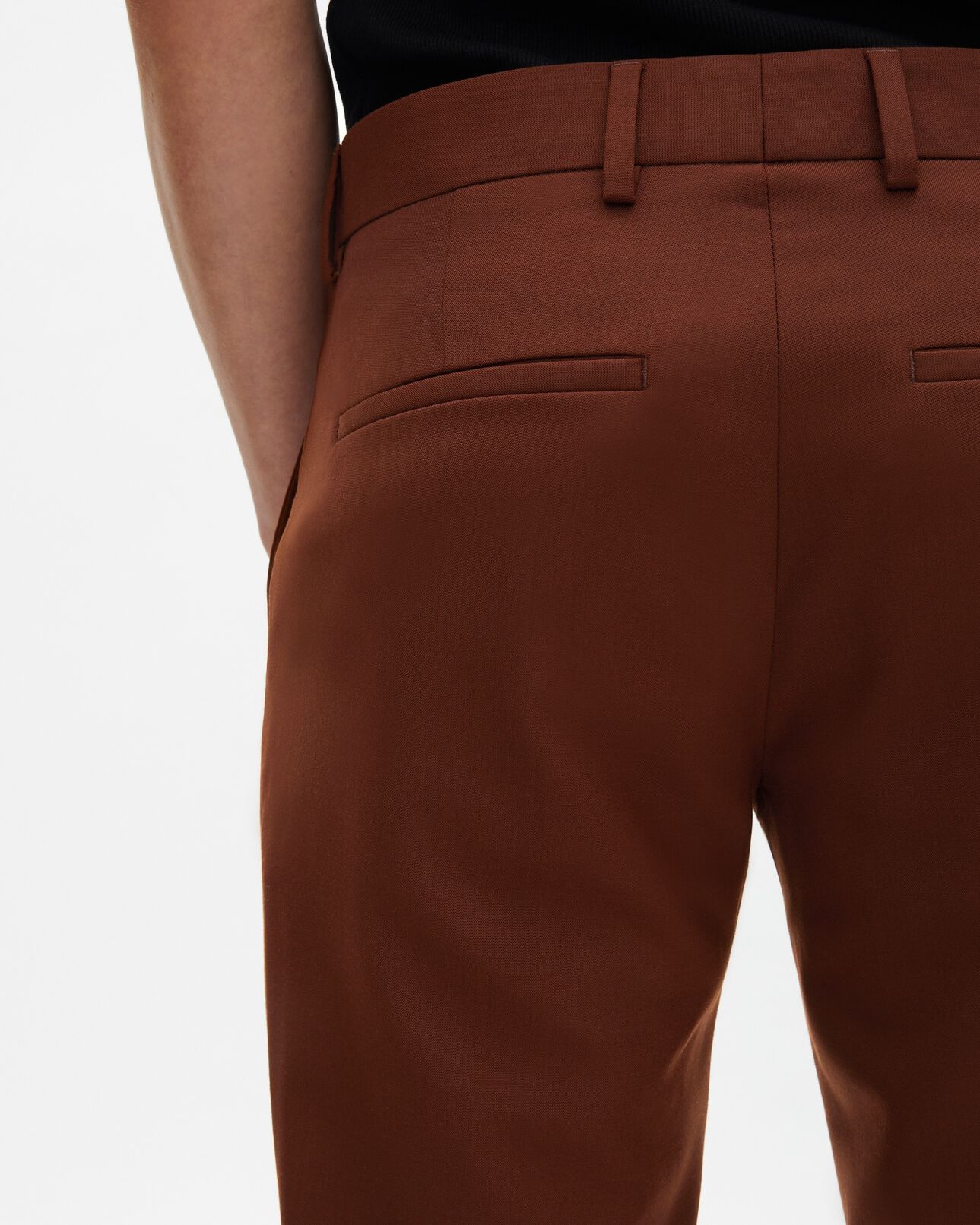 The Kooples HOMBRE ROUILLE pantalones de traje marrones