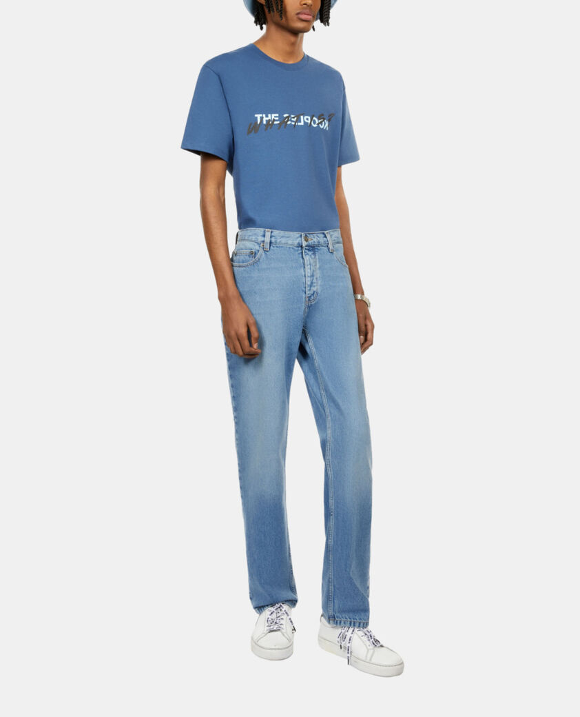 The Kooples HOMME BLUE DENIM jean droit bleu