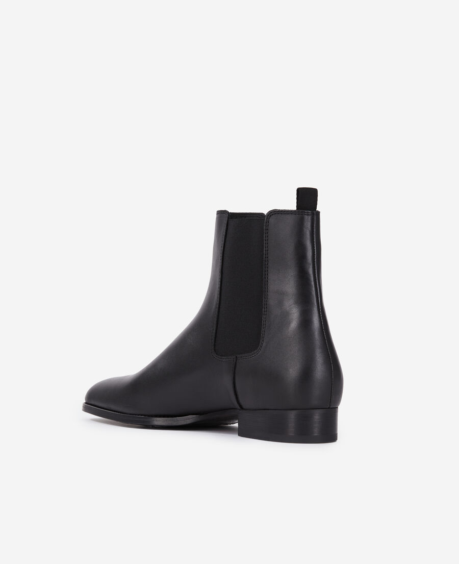 black leather chelsea boots