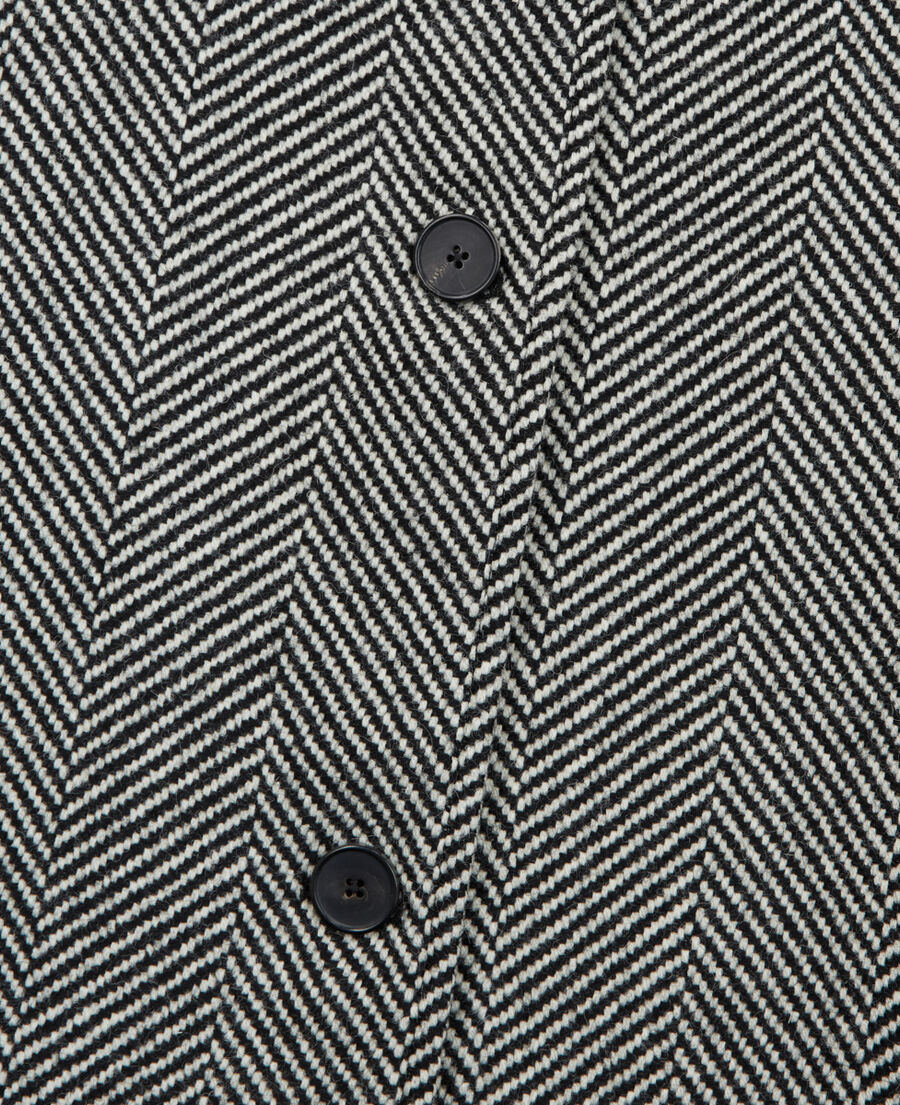 wool coat with pattern