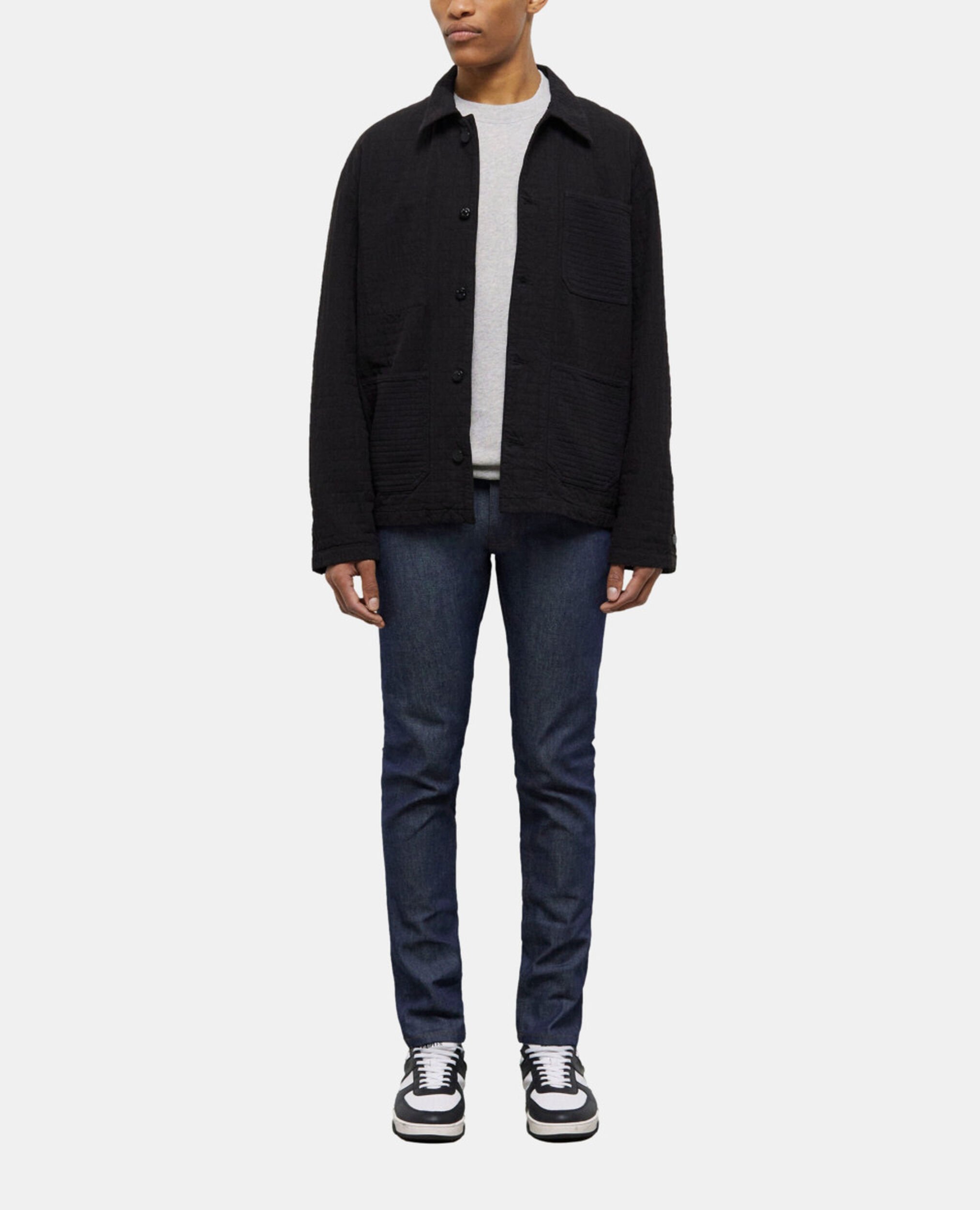 Black work jacket, BLACK, hi-res image number null