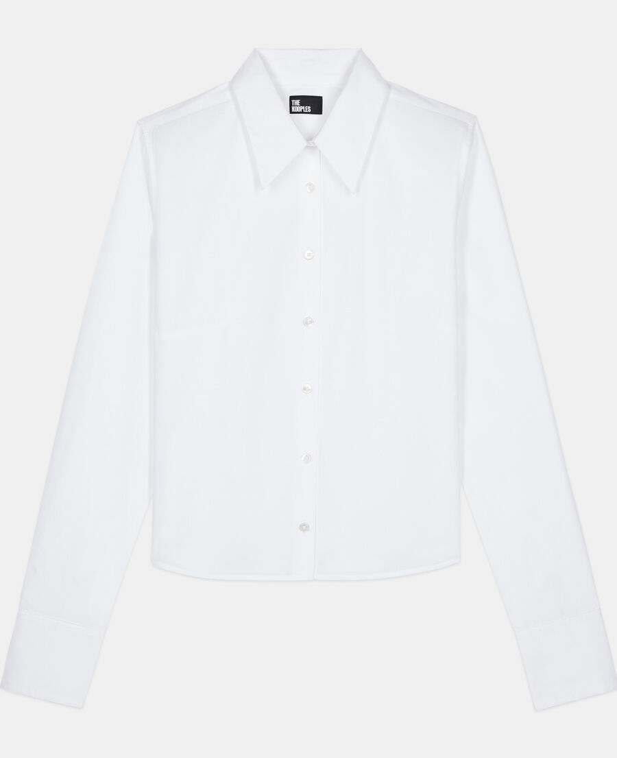The Kooples WOMEN WHITE white poplin shirt