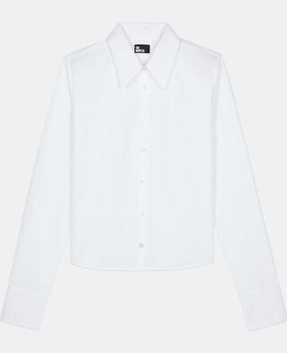 The Kooples WOMEN WHITE white poplin shirt