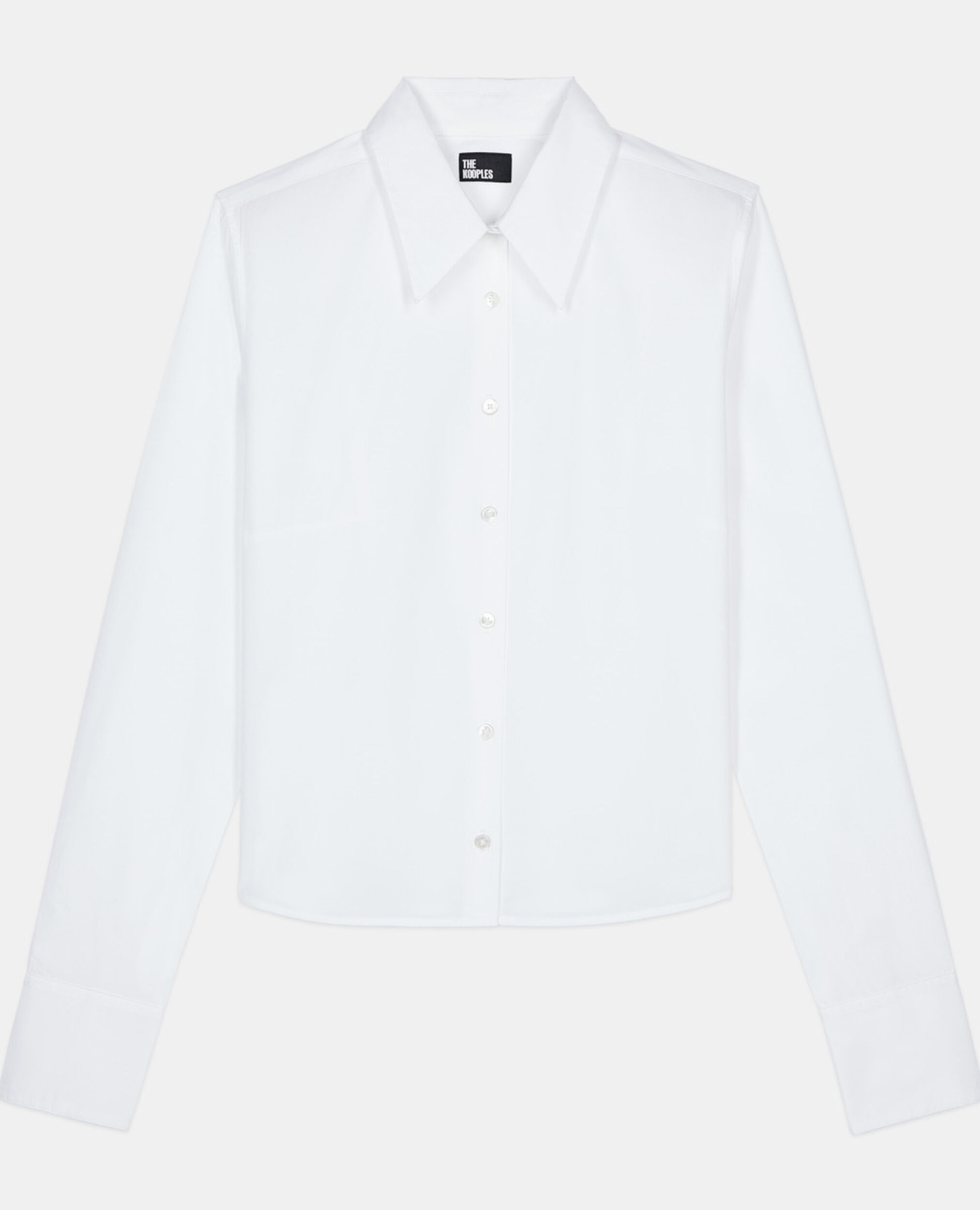 White poplin shirt, WHITE, hi-res image number null