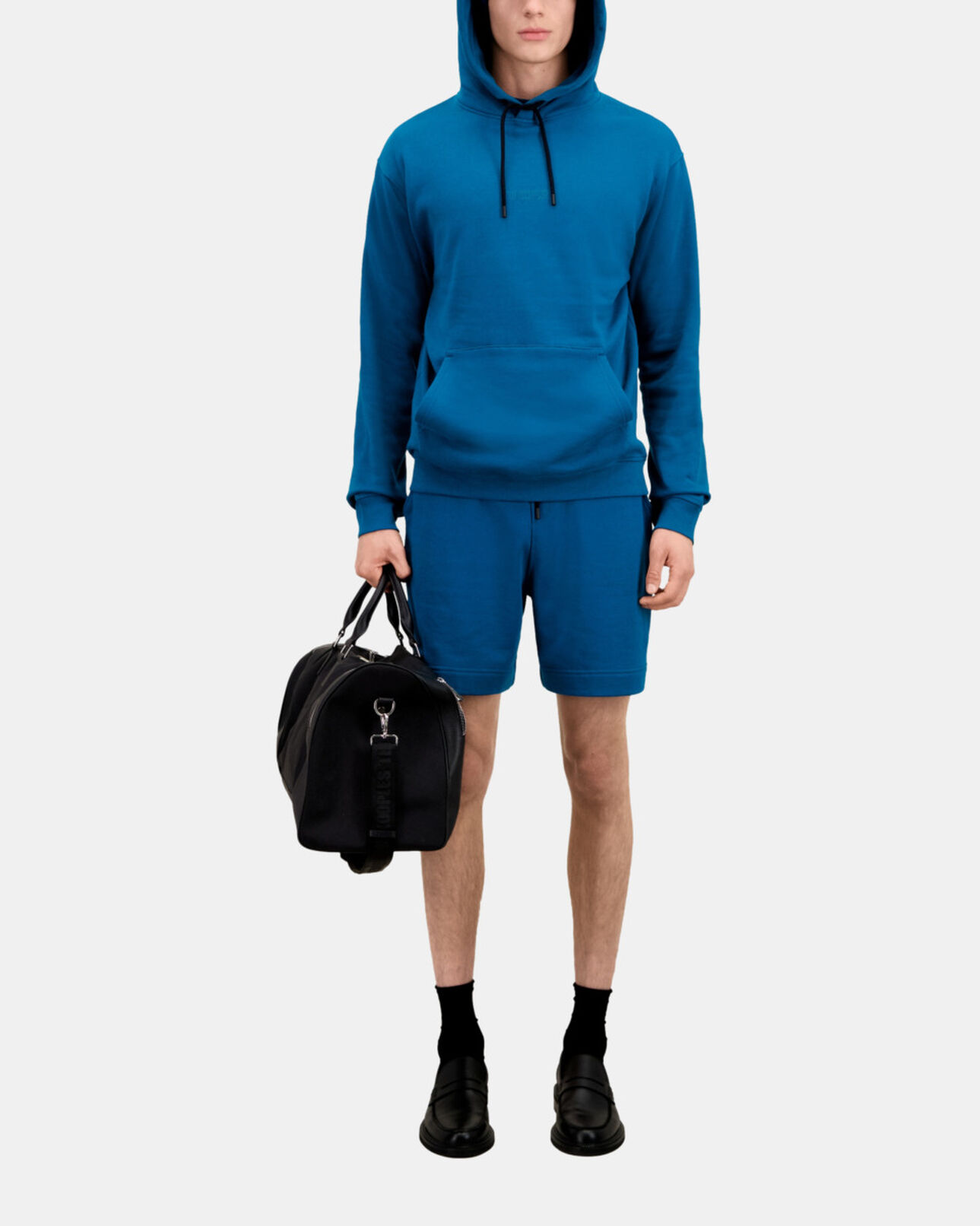 The Kooples HOMME MEDIUM BLUE sweatshirt homme à capuche bleu avec logo