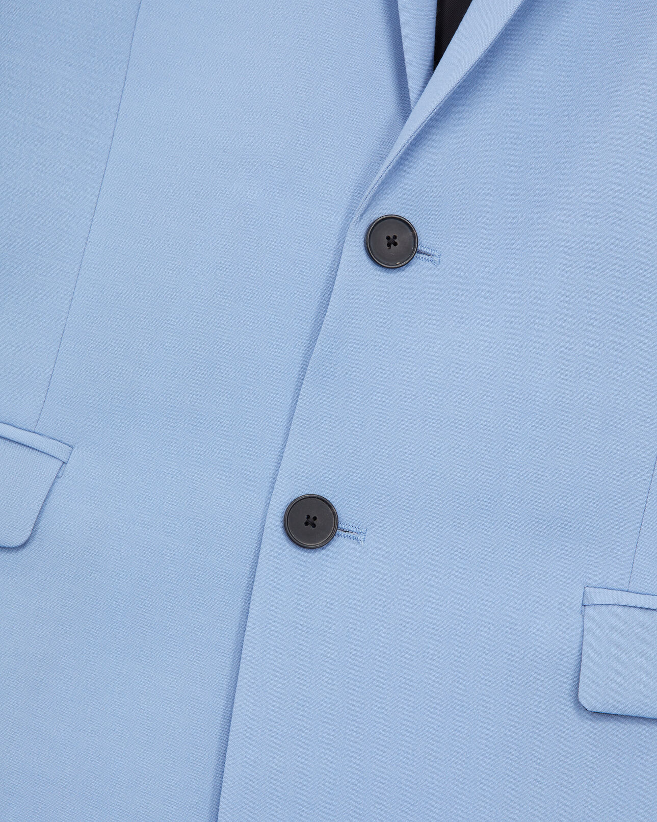 The Kooples MEN LIGHT BLUE blue end-on-end wool suit jacket