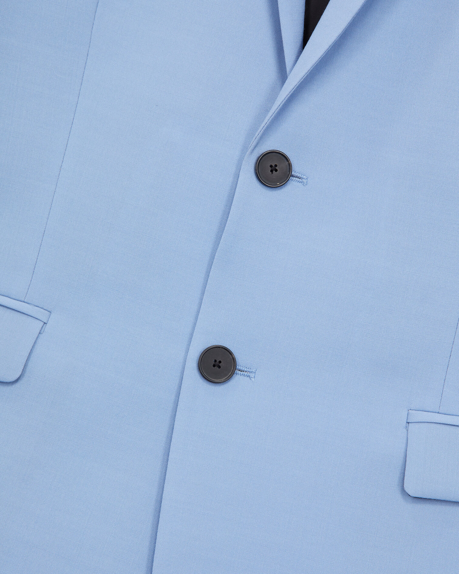 Blue end-on-end wool suit jacket, LIGHT BLUE, hi-res image number null
