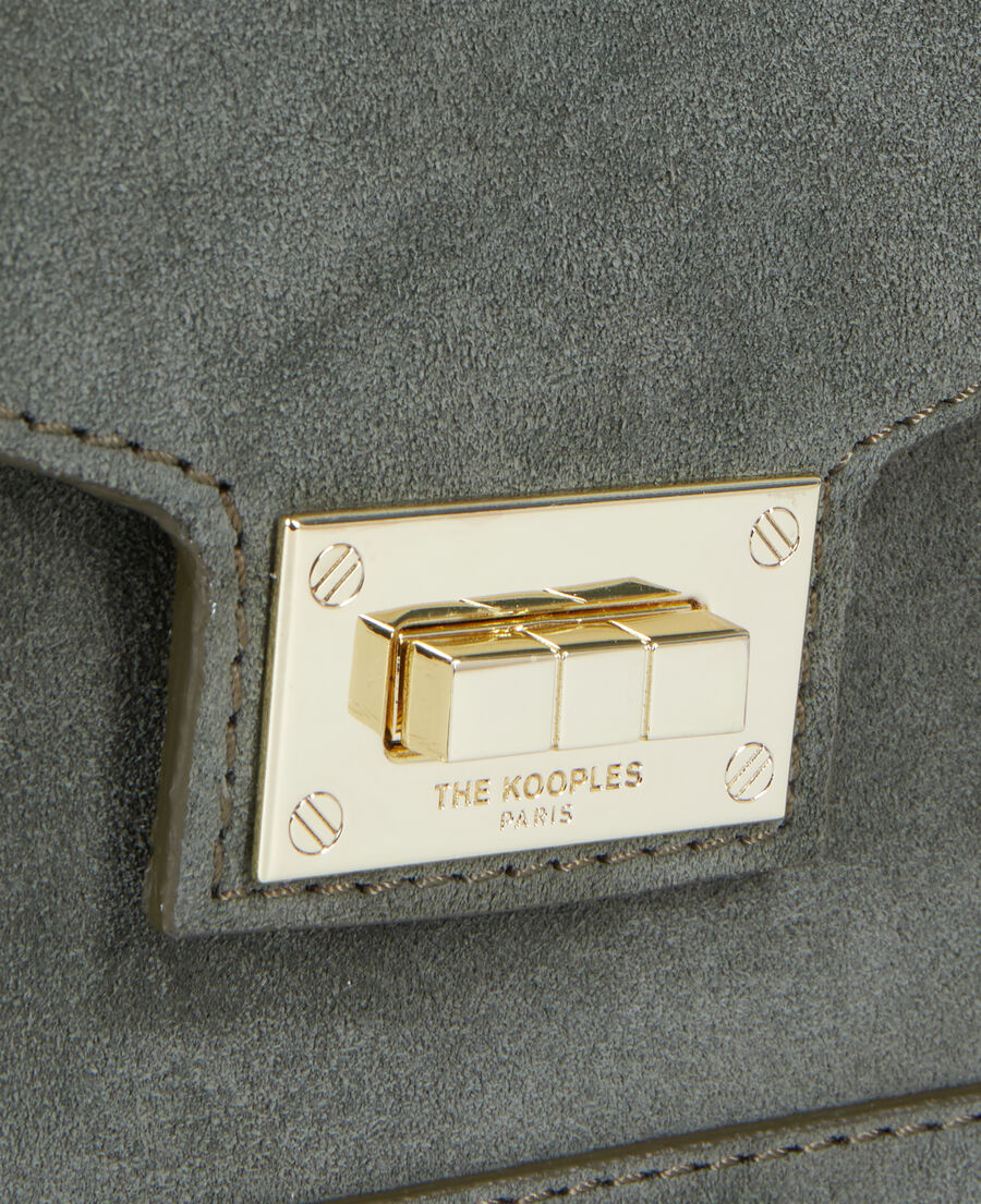 The Kooples F GREEN small emily bag in pine green leather