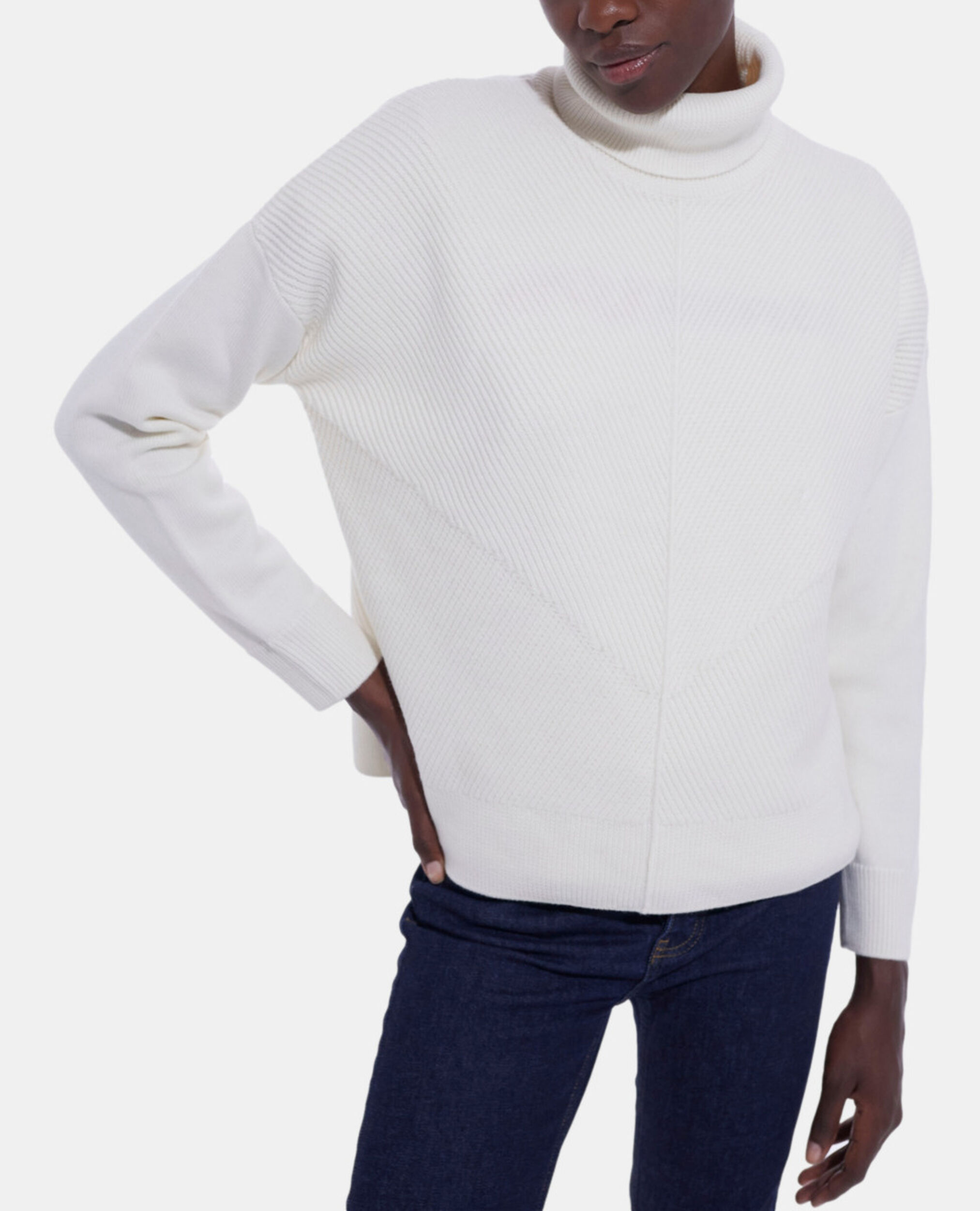 Weißer Wollpullover, WHITE, hi-res image number null