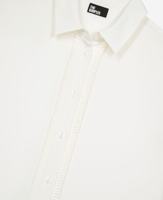 The Kooples WOMEN ECRU unbleached silk shirt