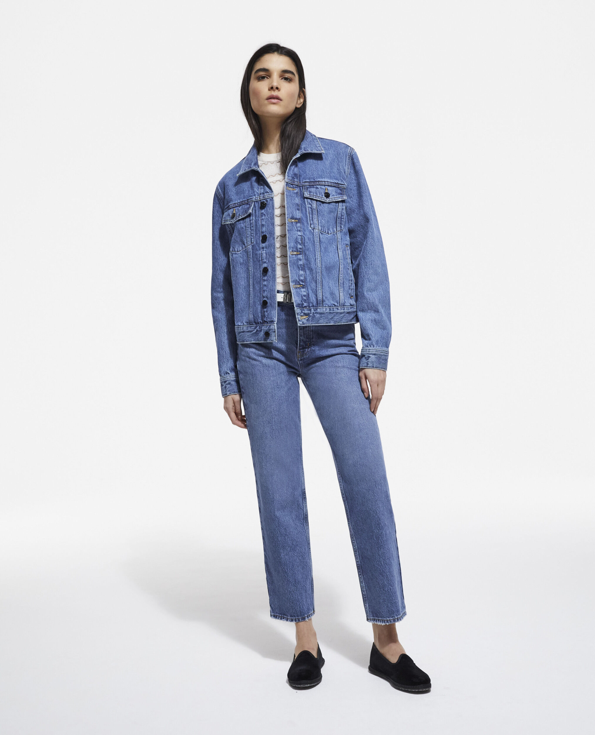 Blue denim jacket, BLUE DENIM, hi-res image number null