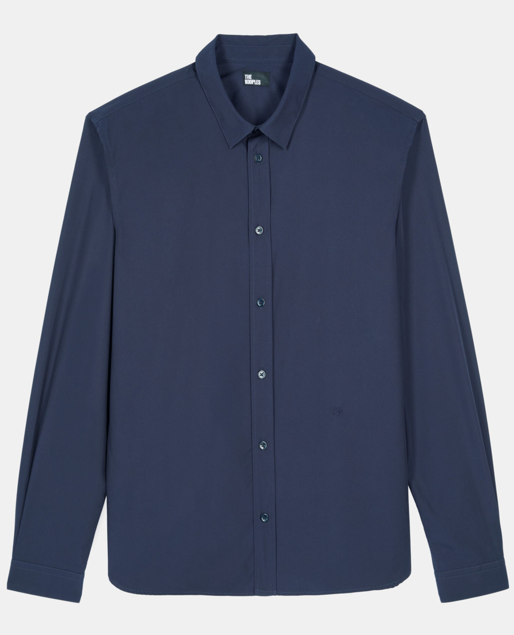 Navy blue poplin shirt, NAVY, hi-res image number null