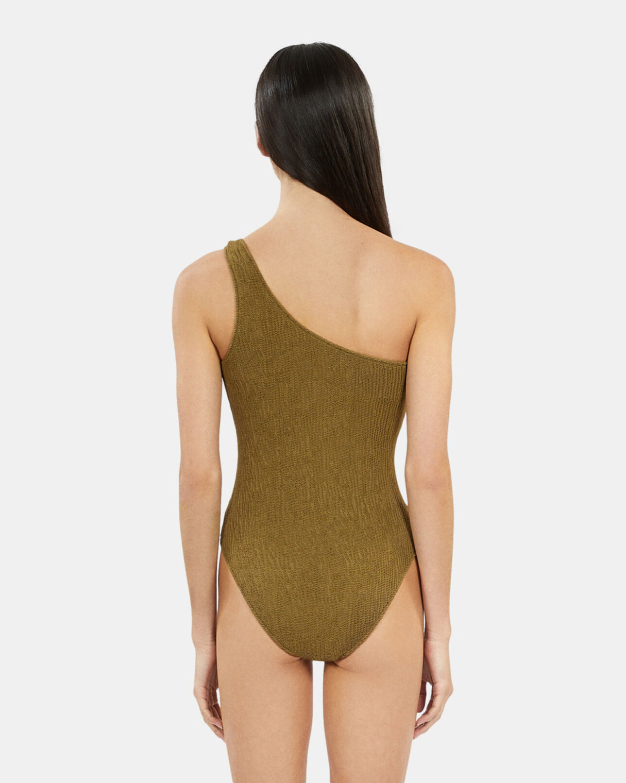 The Kooples FEMME KAKI maillot de bain the kooples x luz une pièce asymétrique kaki