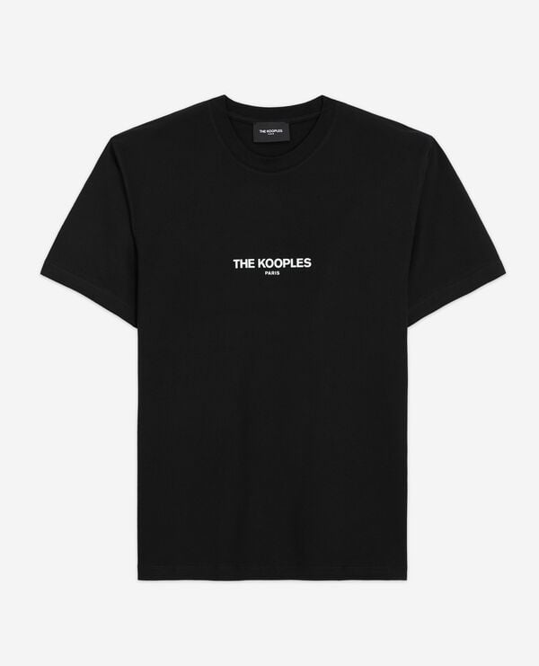 The Kooples HOMME BLACK t-shirt avec logo noir