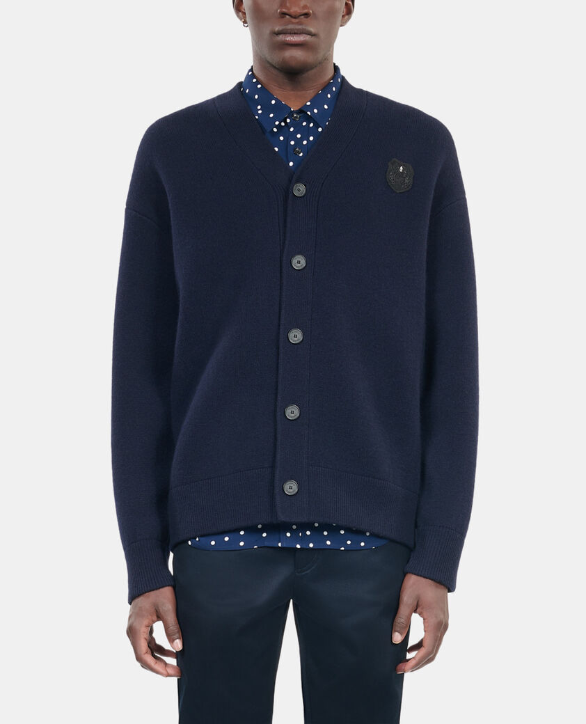 The Kooples HOMBRE NAVY c&aacute;rdigan lana azul marino