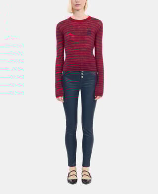 The Kooples MUJER NAVY vaqueros skinny efecto piel azul marino