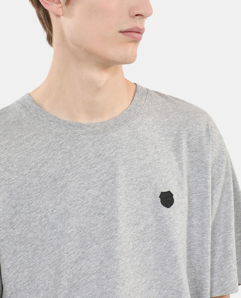 The Kooples HERREN GREY MELANGE graues t-shirt mit wappen