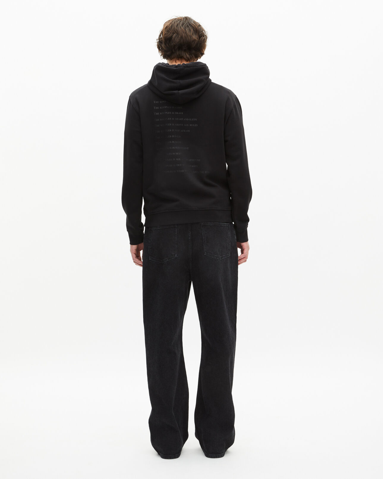 The Kooples HOMME BLACK sweatshirt à capuche what is noir