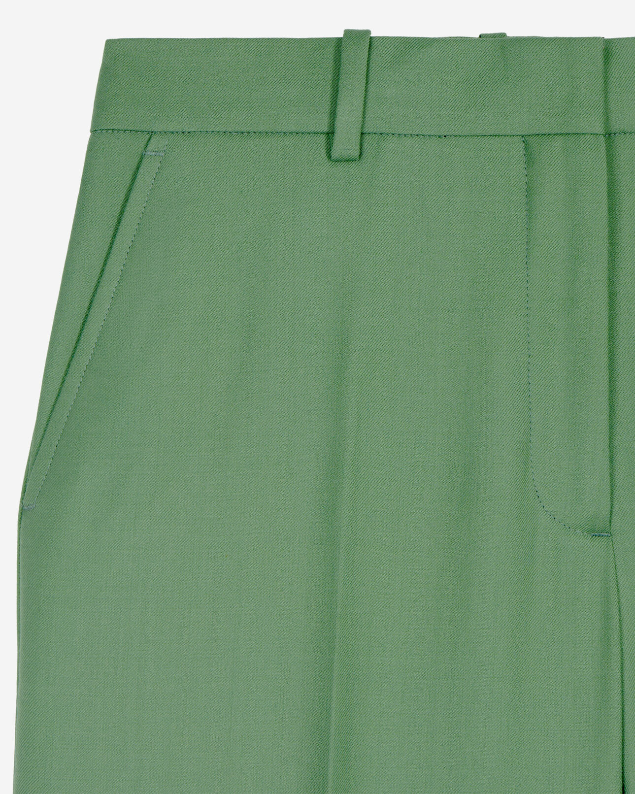 The Kooples FEMME LIGHT KAKI pantalon tailleur en laine vert