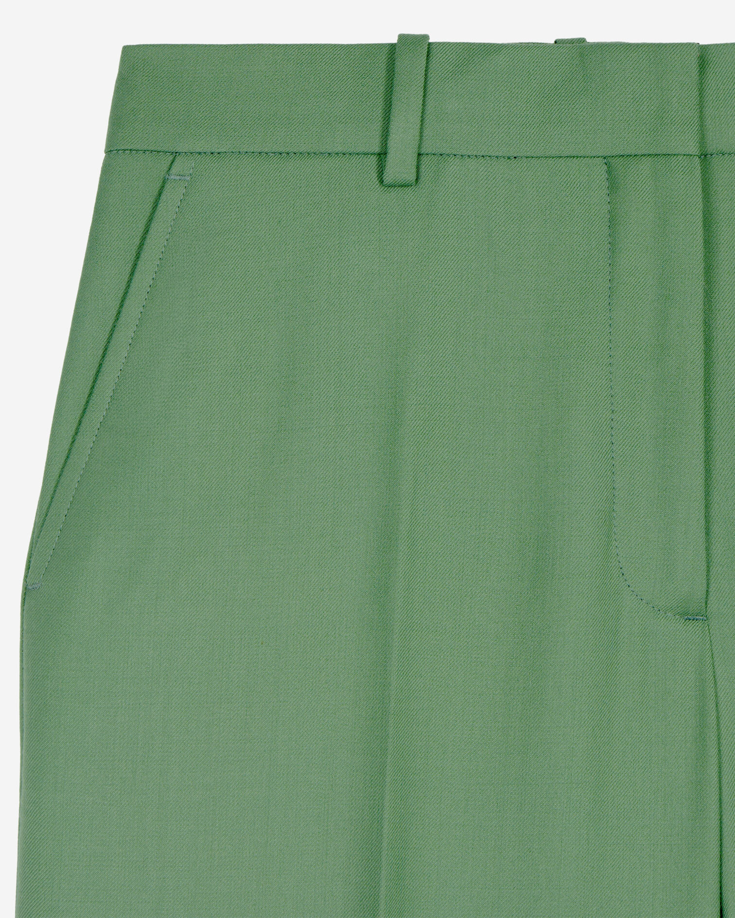 Pantalon tailleur en laine vert, LIGHT KAKI, hi-res image number null
