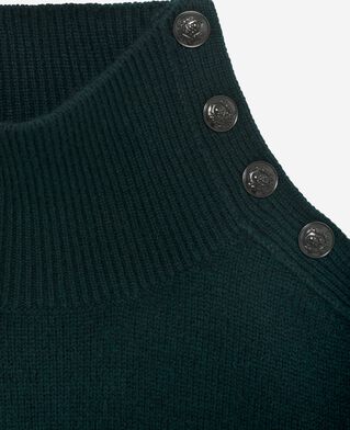 The Kooples WOMEN FOREST short dress in green wool