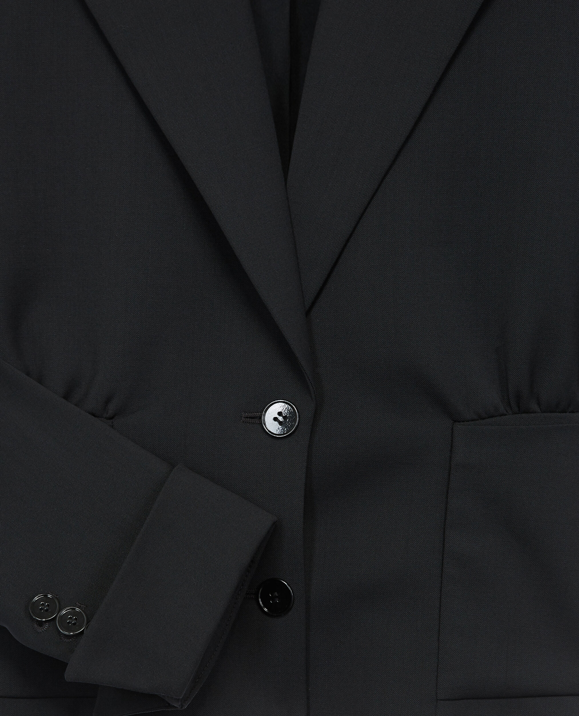 Cropped formal black jacket, BLACK, hi-res image number null