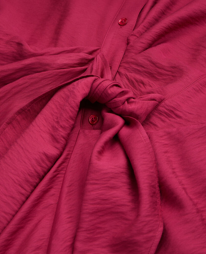 The Kooples FEMME RASPBERRY robe courte rose avec drapé