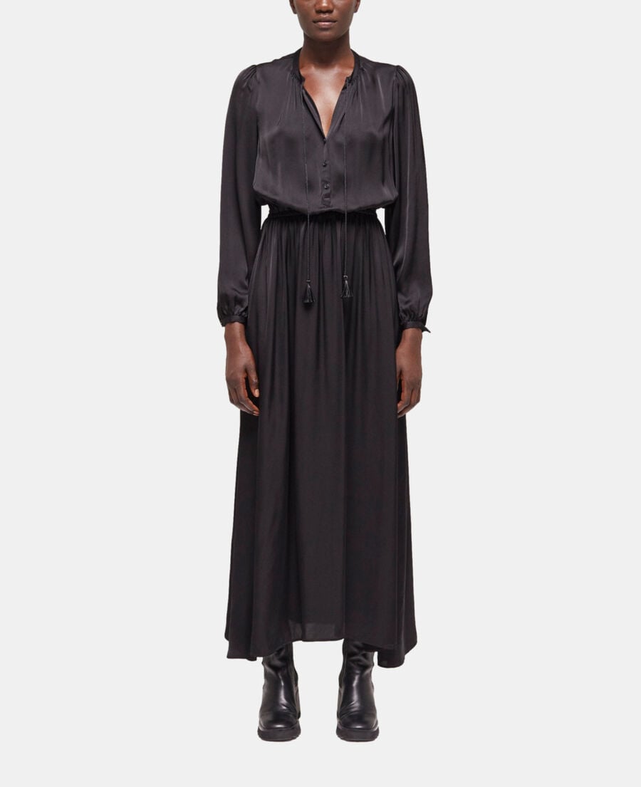 The Kooples FEMME BLACK robe longue noire