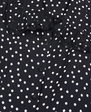 The Kooples FEMME BLACK WHITE chemise à pois noire