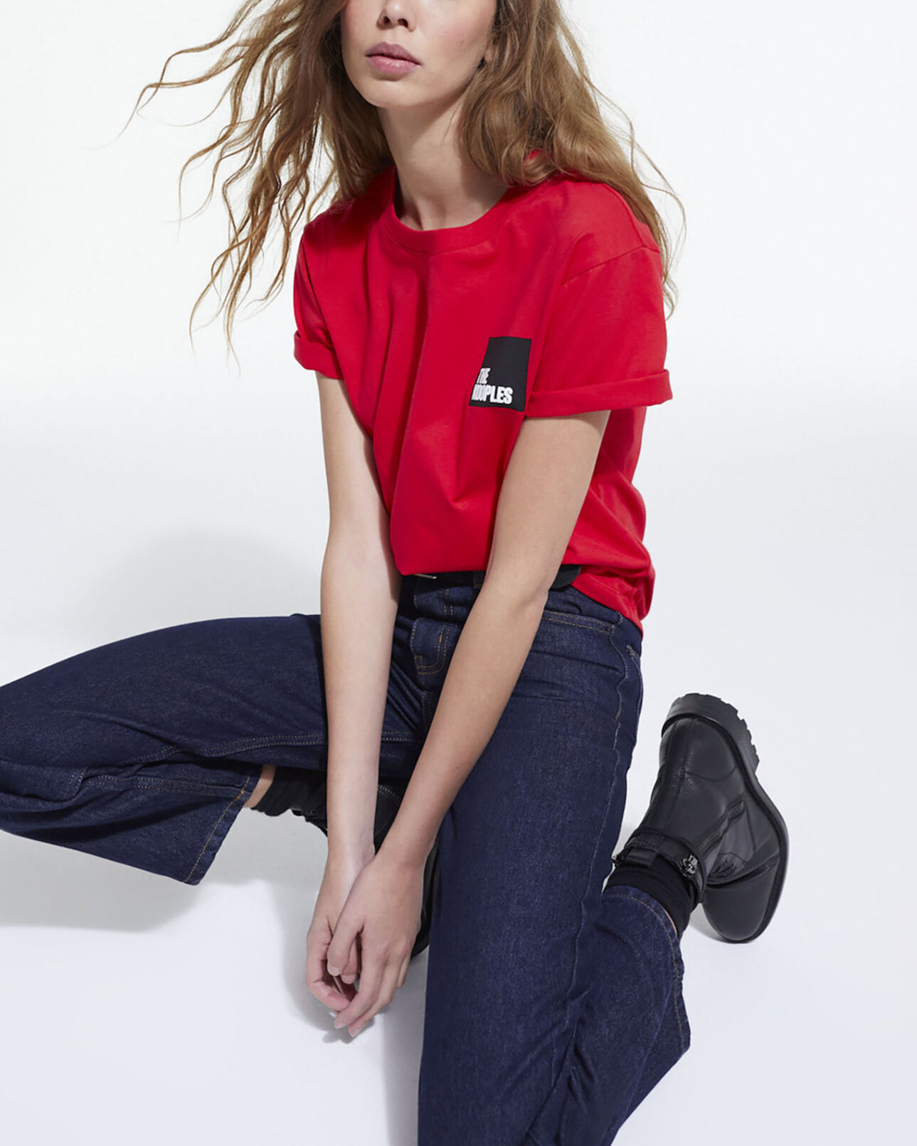 The Kooples MUJER TANGO RED camiseta algodón roja