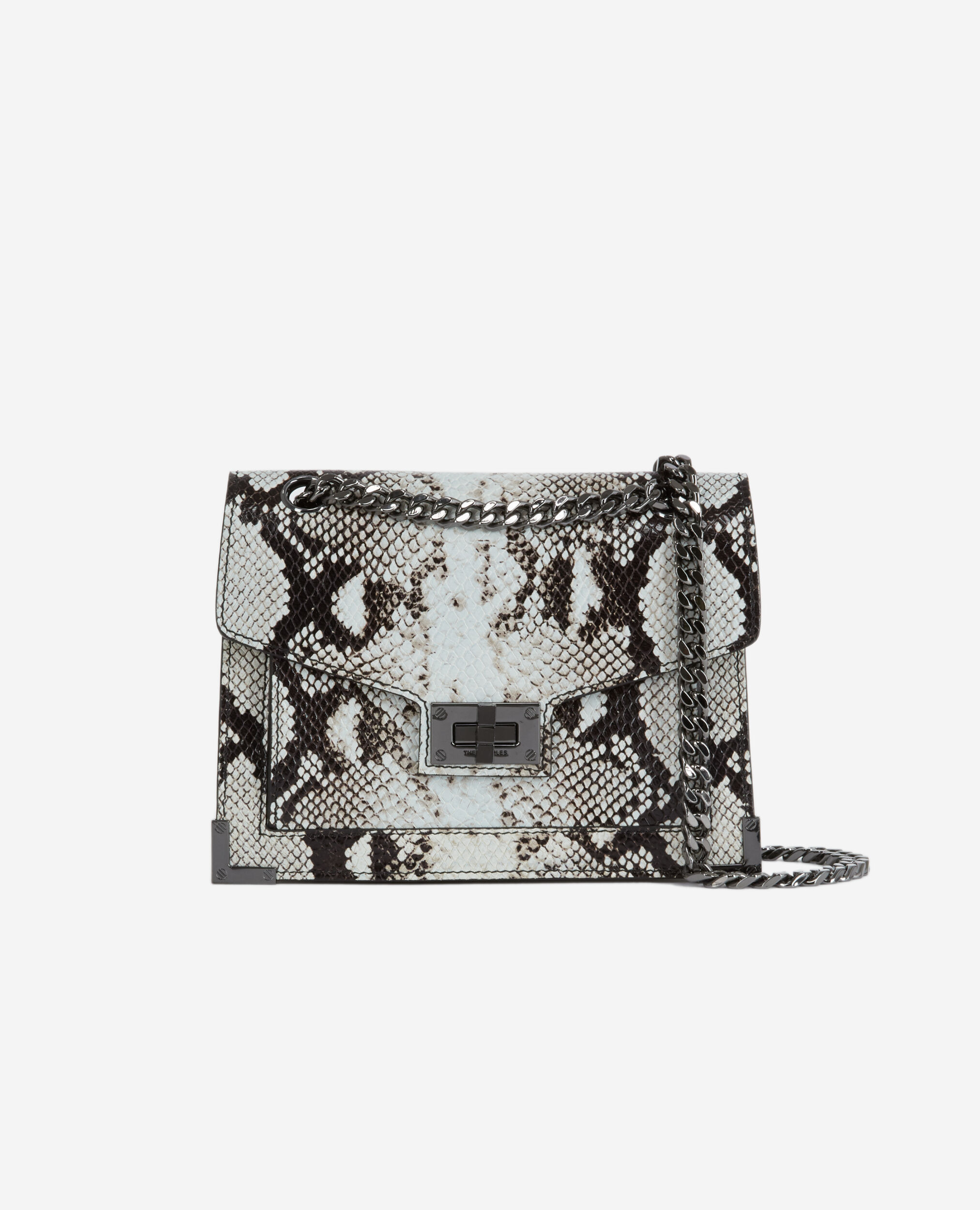 Small Emily bag in black and white leather The Kooples
