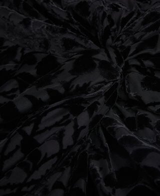 The Kooples WOMEN BLACK black devoré velvet midi skirt