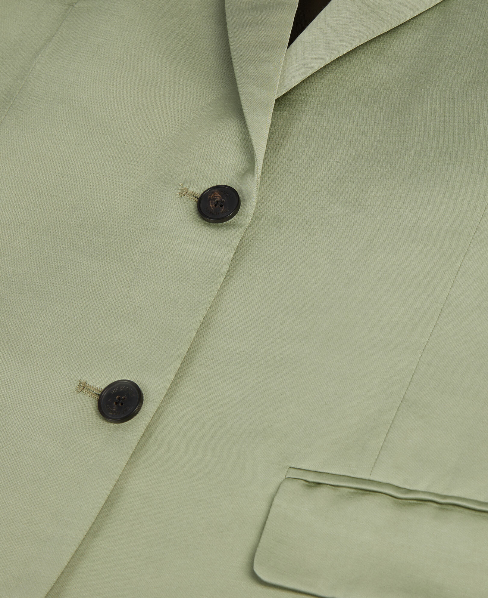 The Kooples WOMEN KAKI GREY light green linen suit jacket