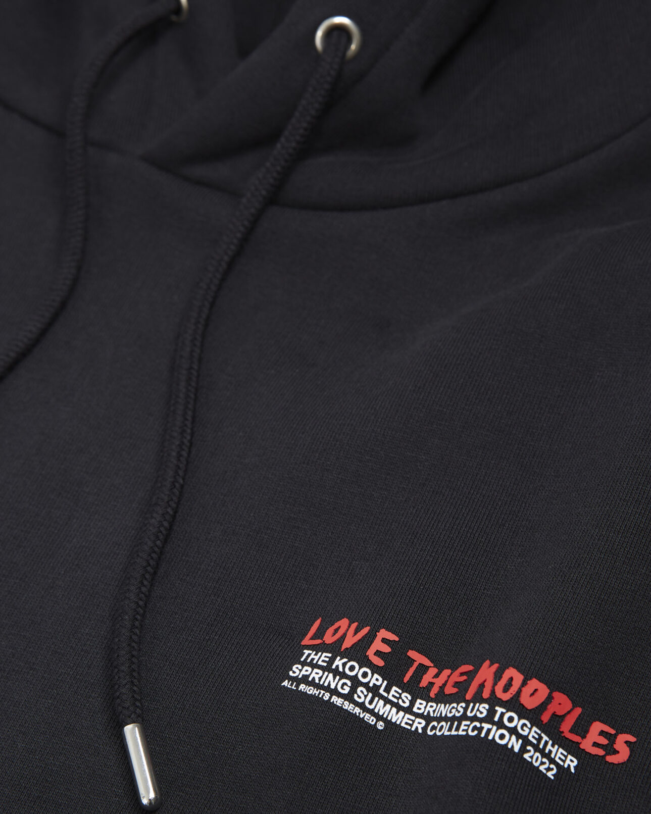 The Kooples HOMME BLACK sweat coton noir motif love the kooples