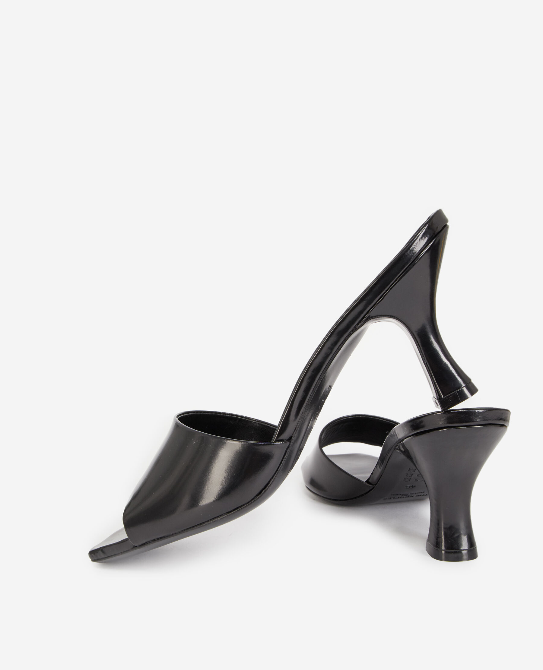 Chaussure noir deals ouverte a talon