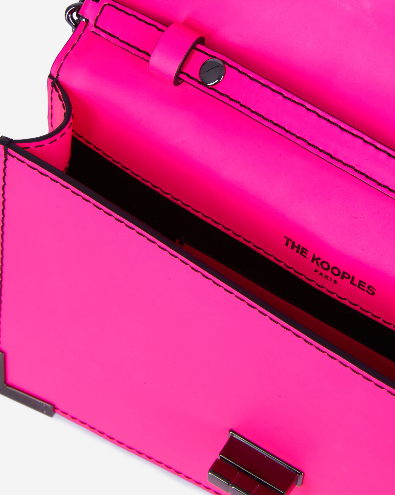 The Kooples WOMEN ELECTRIC PINK medium emily pink leather clutch bag