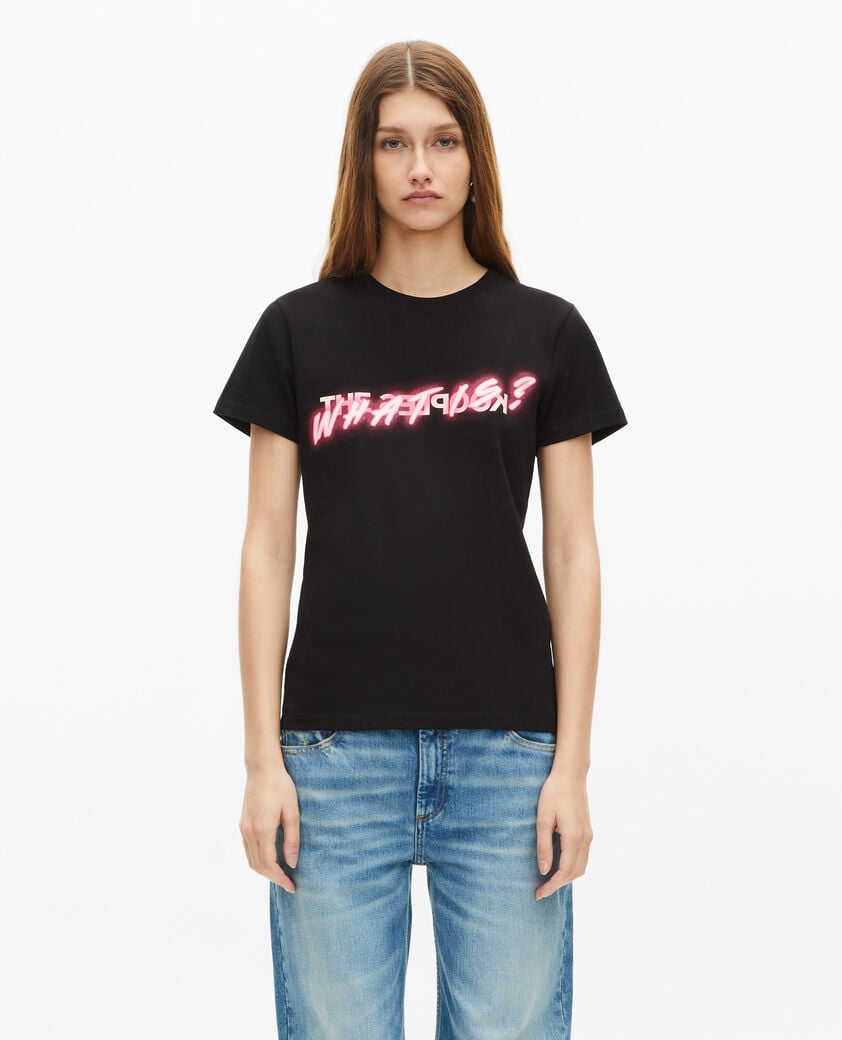 The Kooples FEMME BLACK t-shirt what is effet néon noir