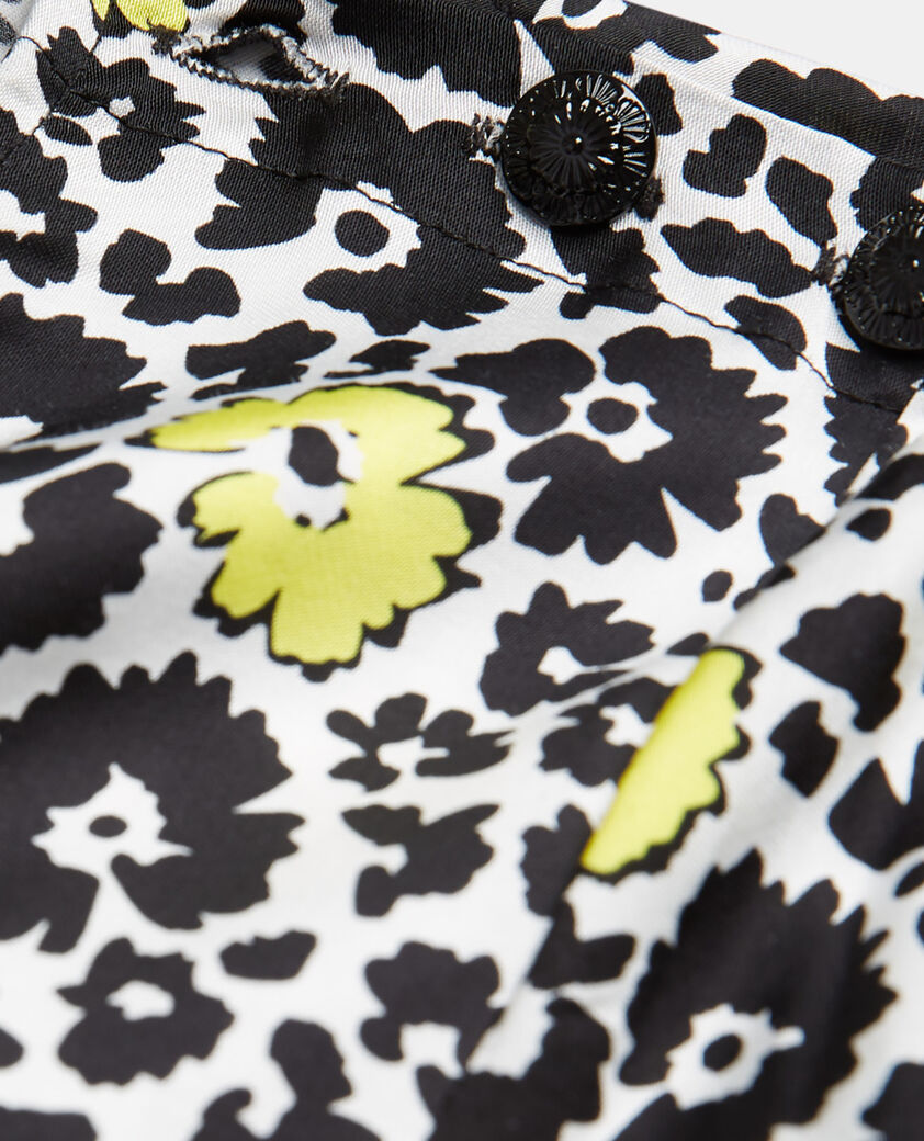 The Kooples WOMEN ECRU / YELLOW short floral dress