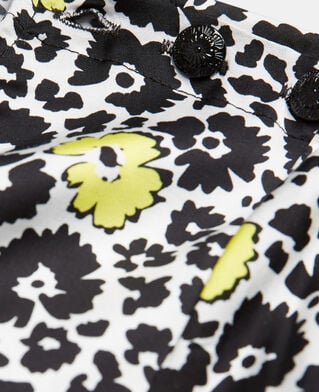 The Kooples WOMEN ECRU / YELLOW short floral dress