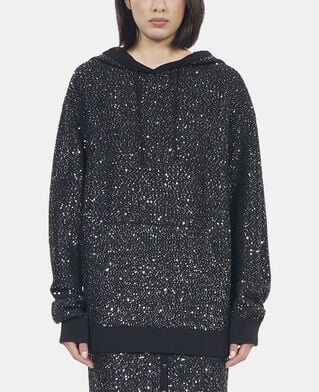 The Kooples MUJER BLACK sudadera lentejuelas punto negro