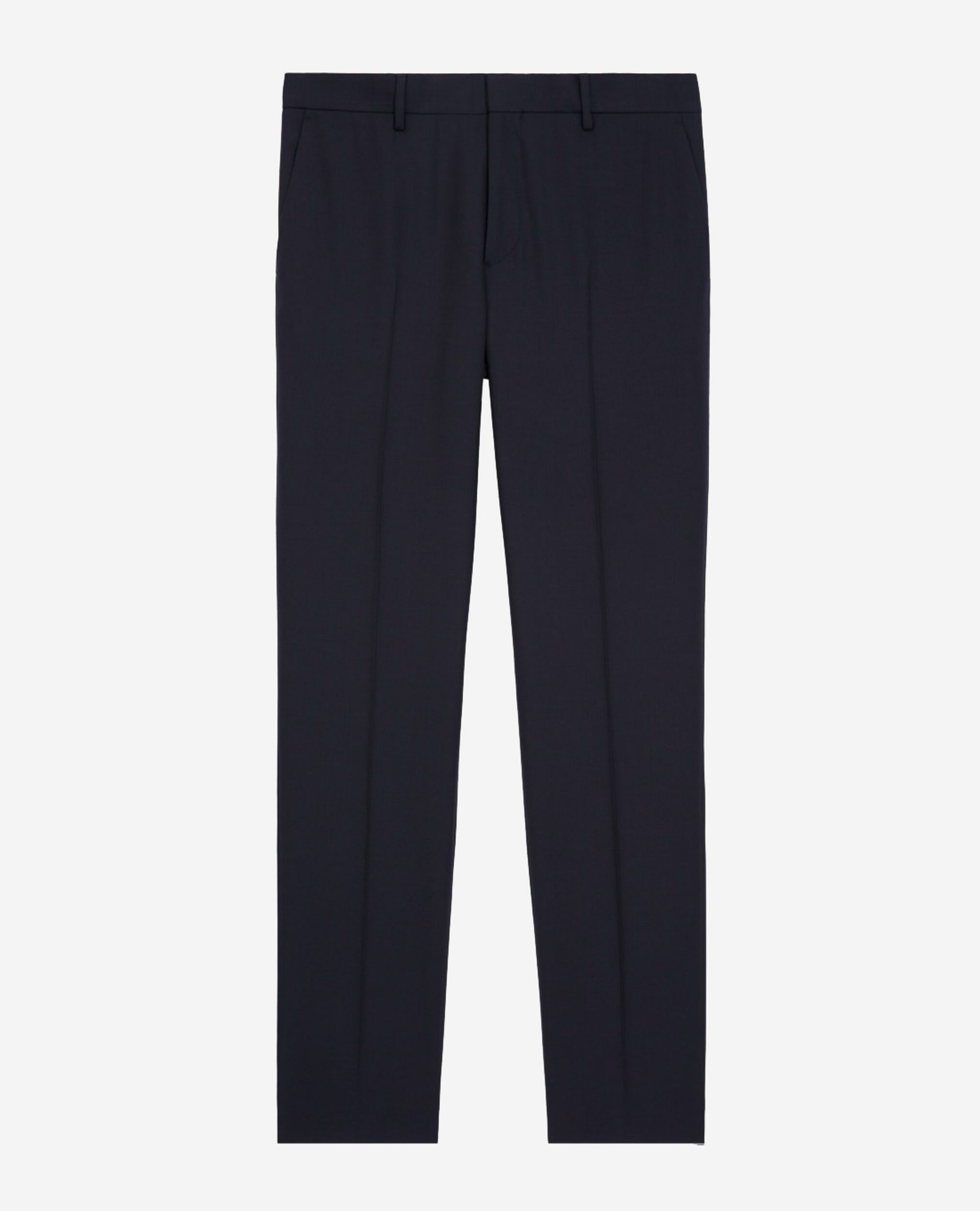 Blue slim-fit wool suit pants, DARK NAVY, hi-res image number null
