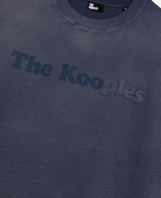 The Kooples MEN DARK NAVY t-shirt with navy logo