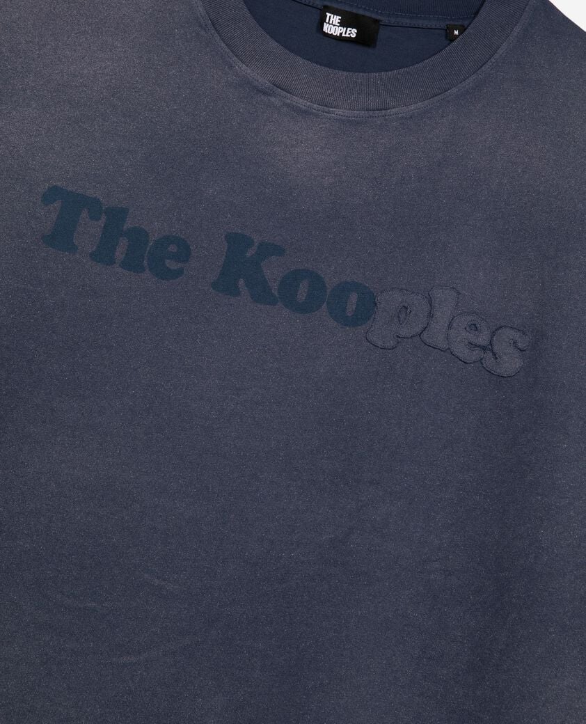 The Kooples HERREN DARK NAVY t-shirt mit marine-logo