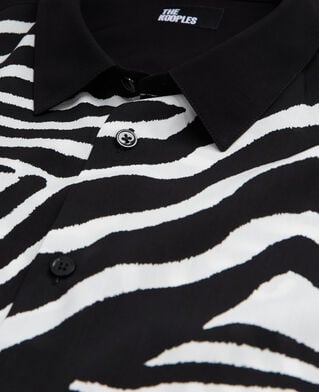 The Kooples HOMME BLACK WHITE chemise col classique imprimée